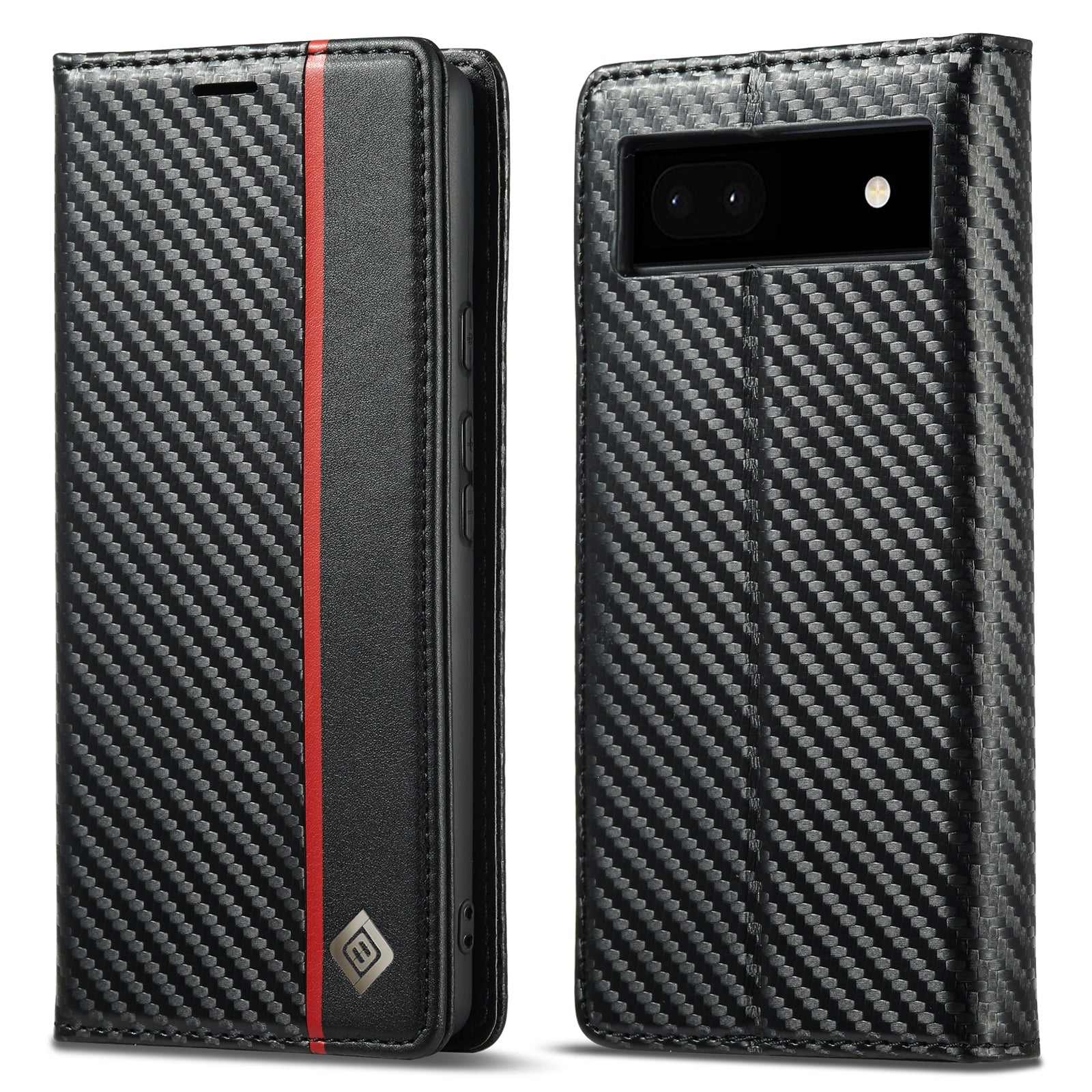 LC.IMEEKE for Google Pixel 6a Carbon Fiber Texture Phone Wallet Case PU Leather Stand Full Protection Flip Phone Cover LC.IMEEKE for Google Pixel 6a Carbon Fiber Texture Phone Wallet Case PU Leather Stand Full Protection Flip Phone Cover
